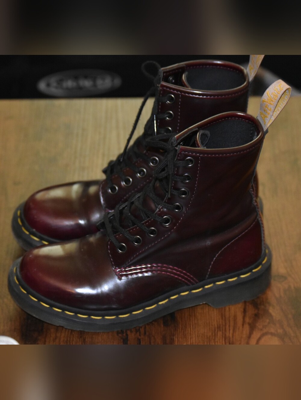 Men's Lace-Up Leather Boots in Cherry Red